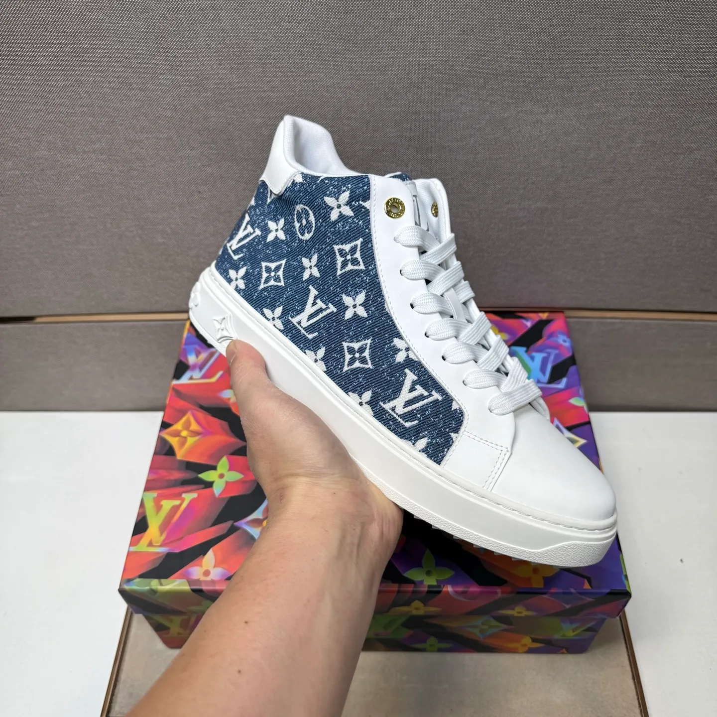 Men's men's shoes 💰pp560 [LV～] Men's casual high-top shoes 2025z cabinet sales simultaneously 🔶Size: 38-44#️⃣ 🔷4 colors🔜The upper is made of multi-material splicing➕Mesh lining, comfortable and breathable, sole: original comfortable and wear-resistant outsole, ⚠️real thing📱photographed🎬real thing is better📢📢📢